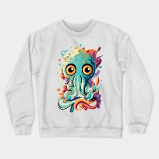 Cute Octopus Colourful - Baby Octopus Cthulhu Crewneck Sweatshirt